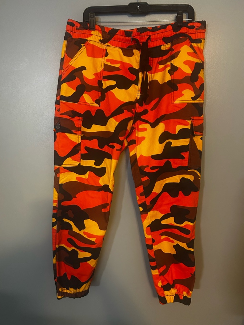 VIP Orange Yellow & Brown Camo Cargo Joggers